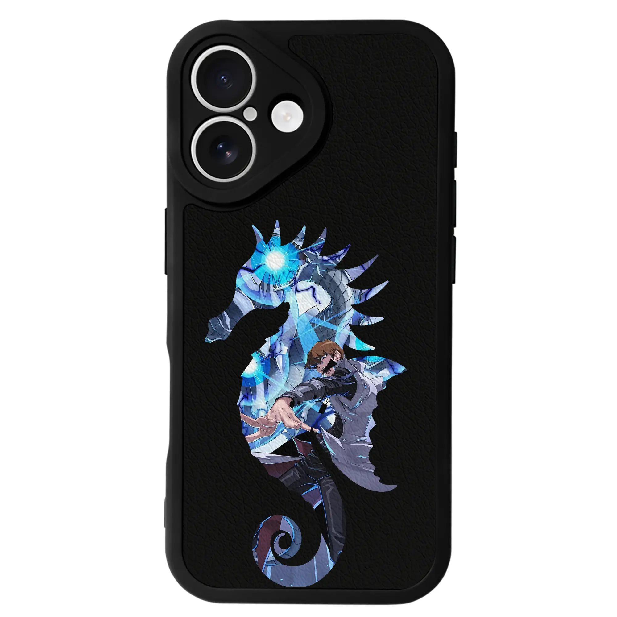 遊☆戯☆王 グッズ,海馬瀬人 - IPhone 16シリーズ対応 ・ シリコンスマホケース ・ レザー調 ・ 高精度フィット ・ 耐衝撃 ・ ワイヤレス充電対応 ・ 精密カット